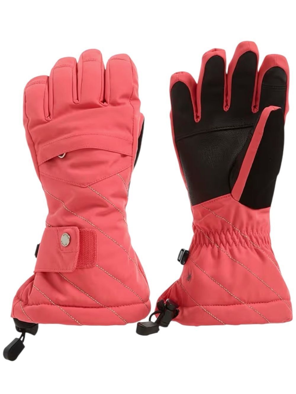Spyder Big Girls’ Synthesis Coral Ski Gloves Size XL